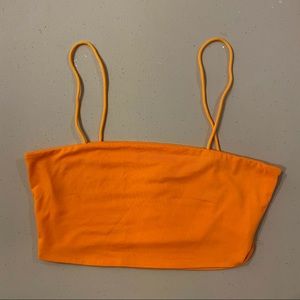 Bright Orange Shein Crop Top